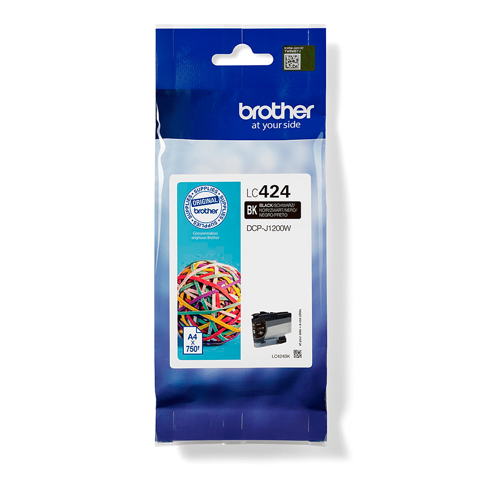 Brother LC424BK – Druckerpatrone, Schwarz, MINI19 BIZ-SL