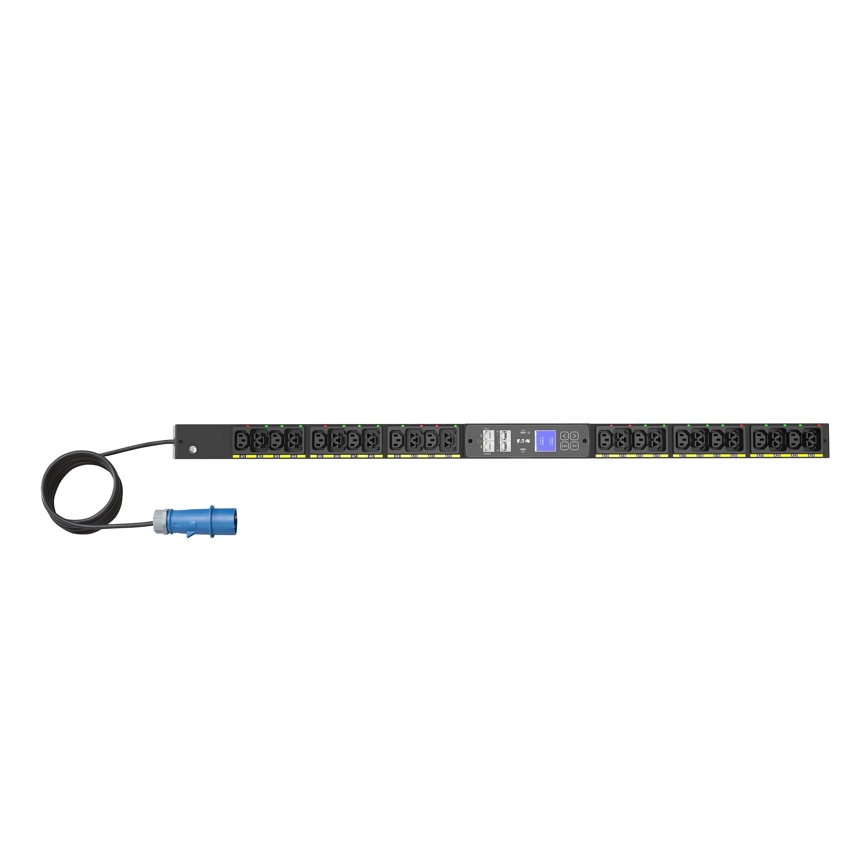 Eaton PDU G4 SW – Rack-PDU geschaltet, einphasig, 12× IEC C13 + 12× C39, 16 A, Stecker CEE 16A 1Ph, 3,7 kW