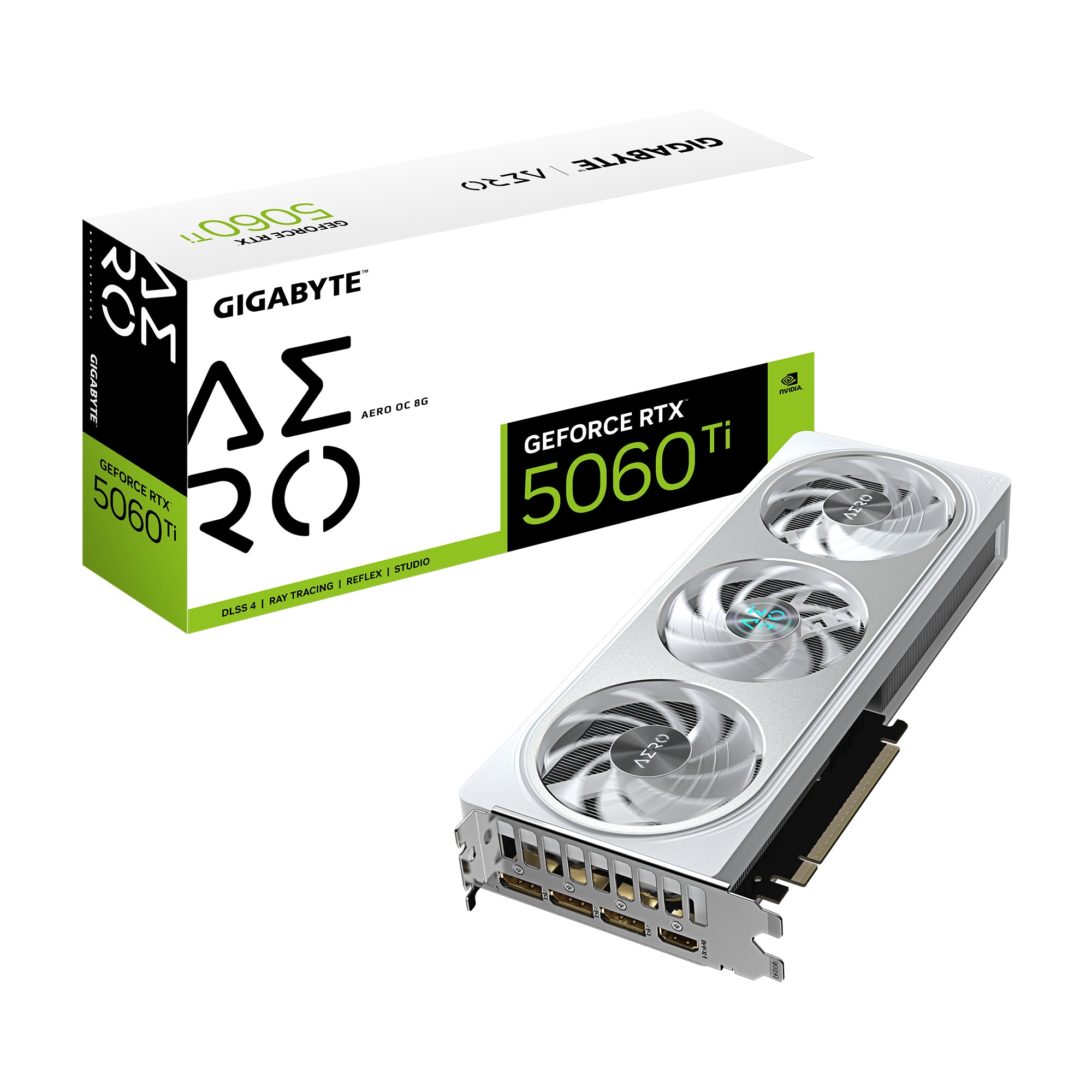 GIGABYTE GV-N506TAERO OC-8GD – PCIe Grafikkarte – 8 GB GDDR7, 3×DP, 1×HDMI, PCIe x8 5.0, 135 W