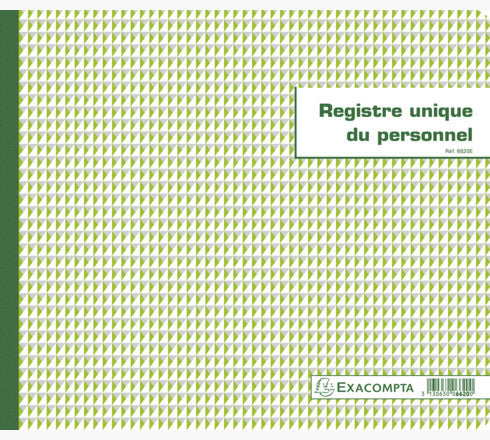Exacompta Register 'Einzigartiges Personalregister' – 270 × 320 mm – 52 Seiten, 110 g/m²