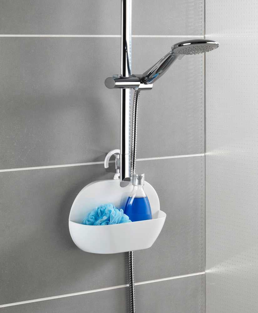 WENKO Seifenhalter (Wand) – Kunststoff (Polyurethan/PVC), 26×9×23 cm, Weiss
