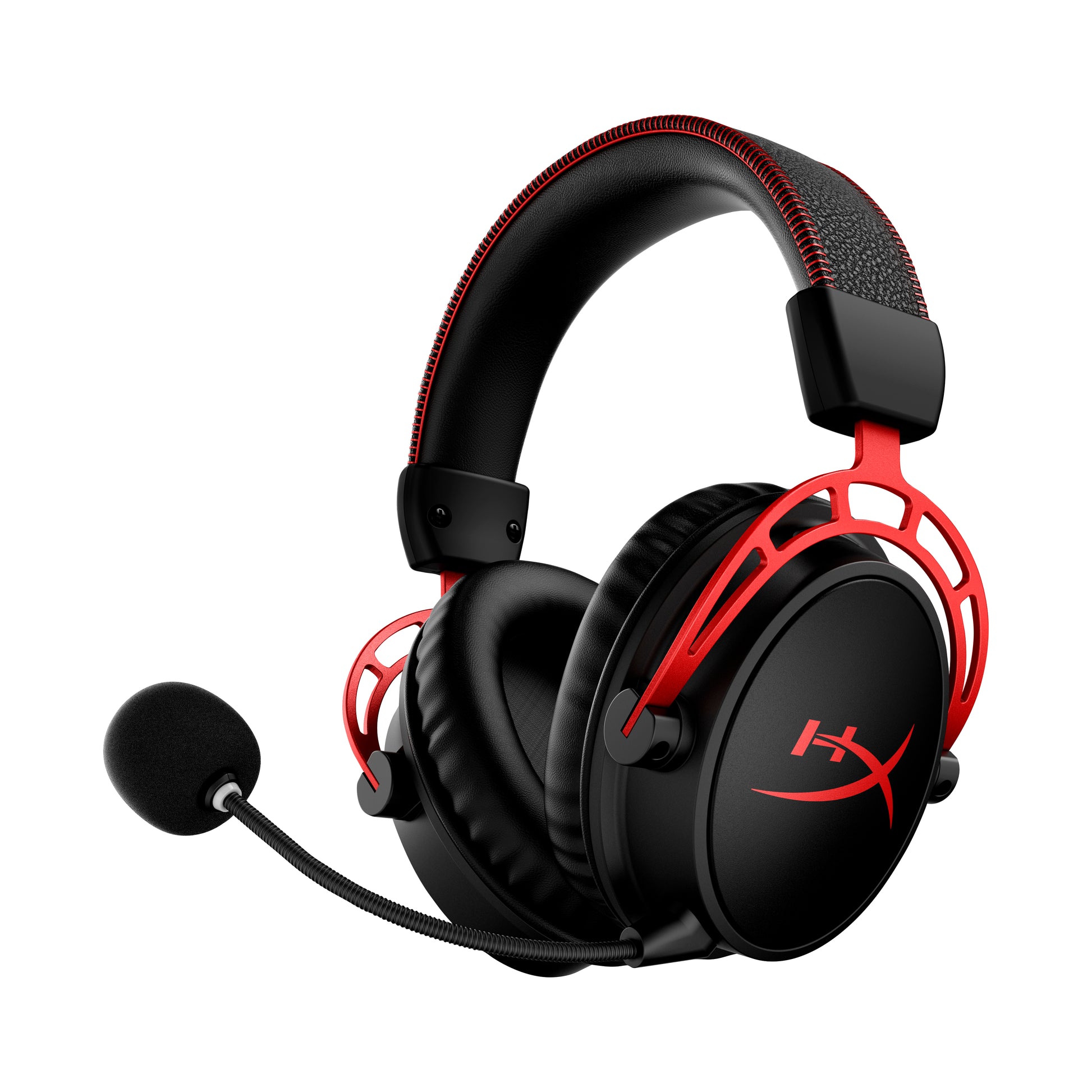 HyperX Cloud Alpha W Gaming-Headset – Over-Ear, Stereo, Kabel + BT, 3,5 mm Klinke, Schwarz/Rot