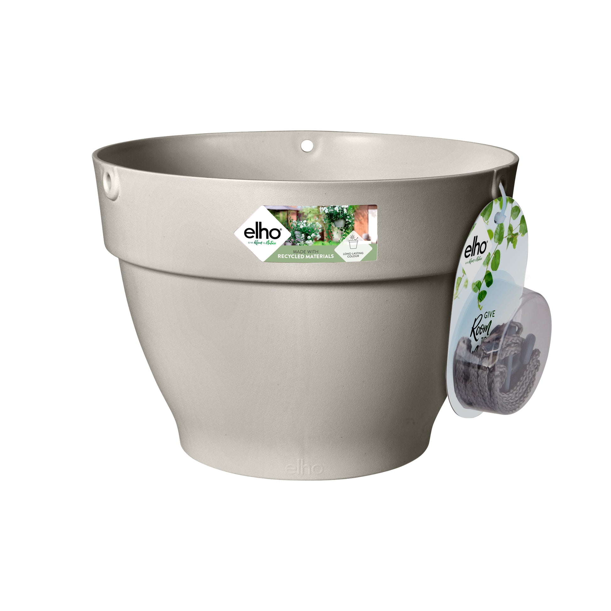 elho Hängeampel – 6,5 l – Kunststoff, weiss