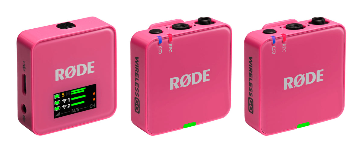 RØDE Wireless GO Gen3 Lavaliermikrofon 2er-Set – 3,5 mm Klinke, Kabellos (2,4 GHz), 20–20'000 Hz, Pink