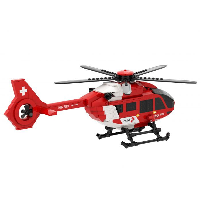 ACE Airbus H145 D3 Rega Hubschraubermodell – 40,8 × 25,6 cm – ab 8 J. – Kunststoff – rot/weiss