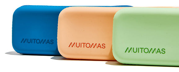 Muitomas Schlamperetui, Silikon, Blau, 6 × 18,5 × 3 cm