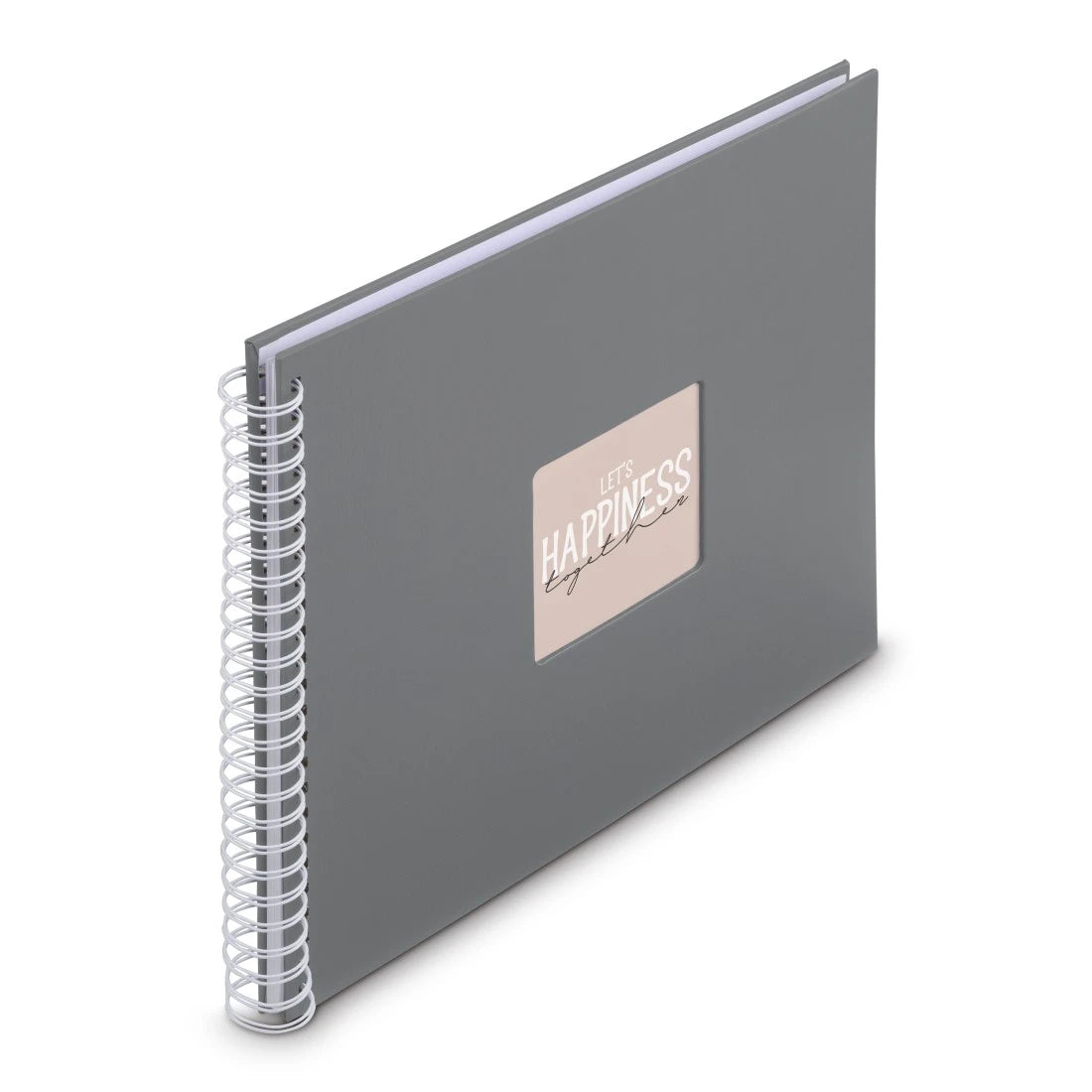 Hama Fine Art – Fotobuch, Spiralbindung, 50 Seiten, Weiss, 36 × 32 cm, Steingrau