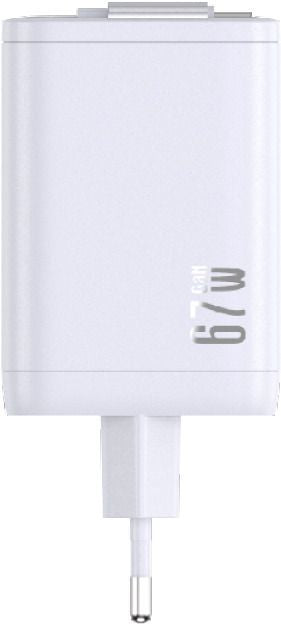 M. Schönenberger Schönenberger 24.11067WS USB-Wandladegerät 67 W – GaN, PD 3.0, QC 2.0 – USB-C×2 – für Smartphones – weiss