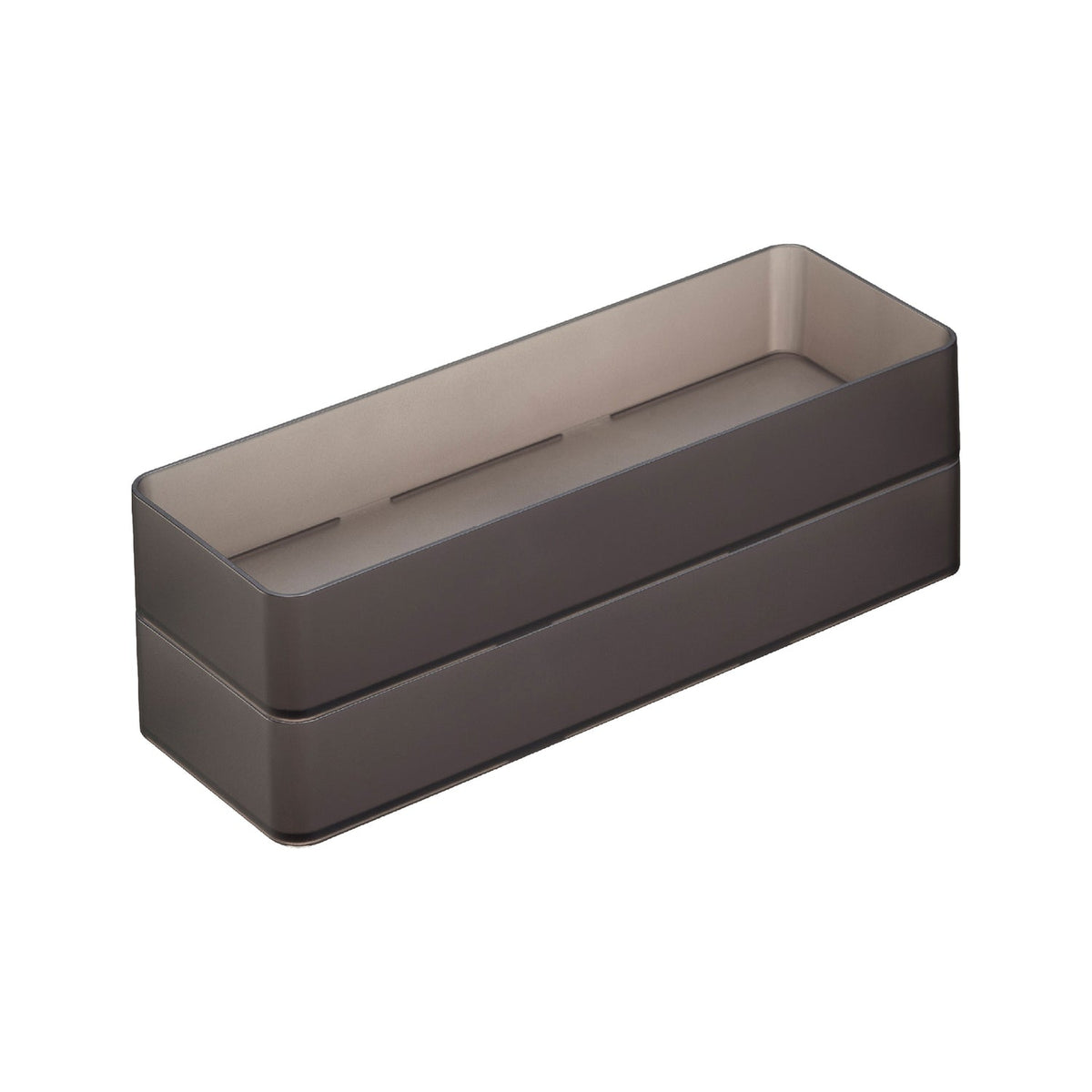 Yamazaki Stapelbares Schubladenelement, Schwarz, Kunststoff, B 80 × H 37 × T 240 mm, 6er-Set