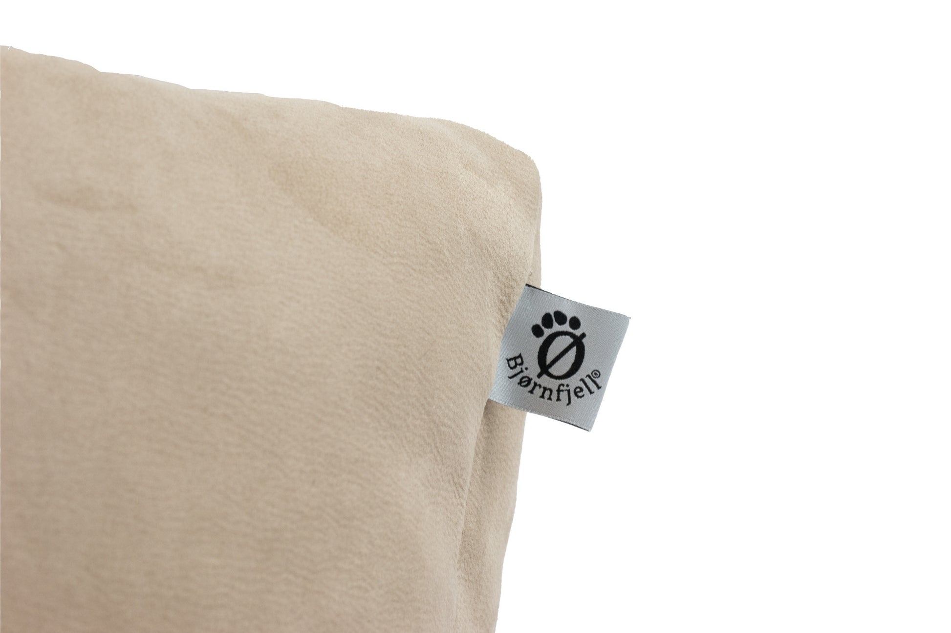 Bjørnfjell Senja Hundebett – 60 × 80 × 25 cm, Polyester/Baumwolle, Abnehmbarer Bezug, Beige