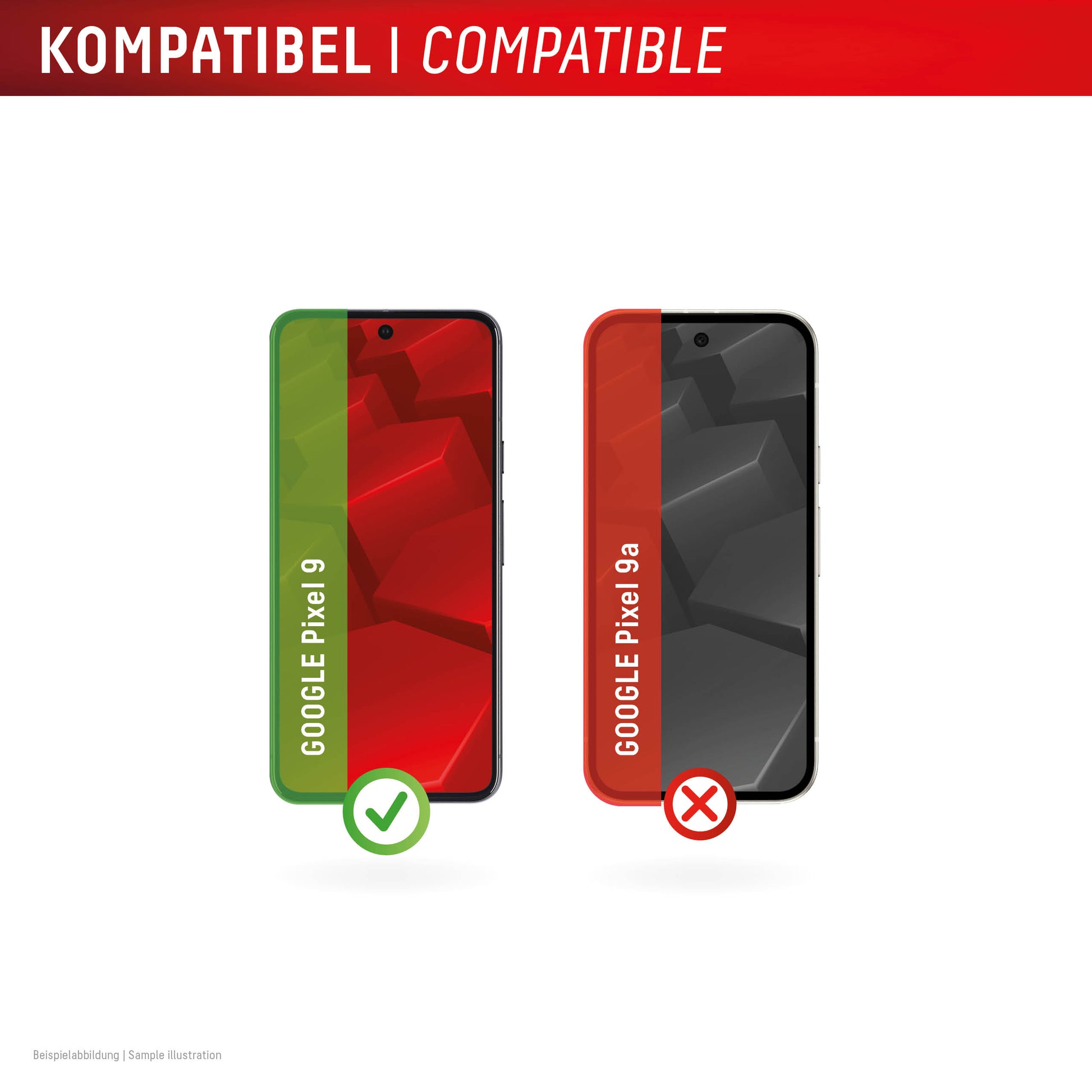 Displex Displayschutz (Panzerglas), 10H – für Pixel 9 – mit Applikator
