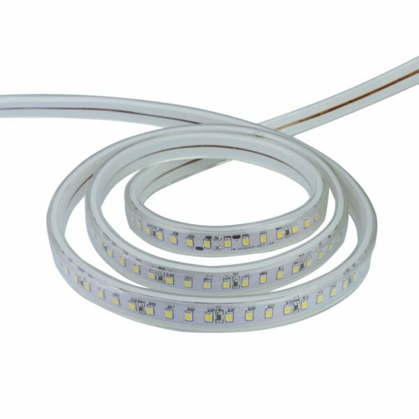 Elbro LED-Streifen Aussen – 50 m – 15'200 lm, 250 W – Kaltweiss, 4000 K – IP65 – Netzbetrieb – Transparent