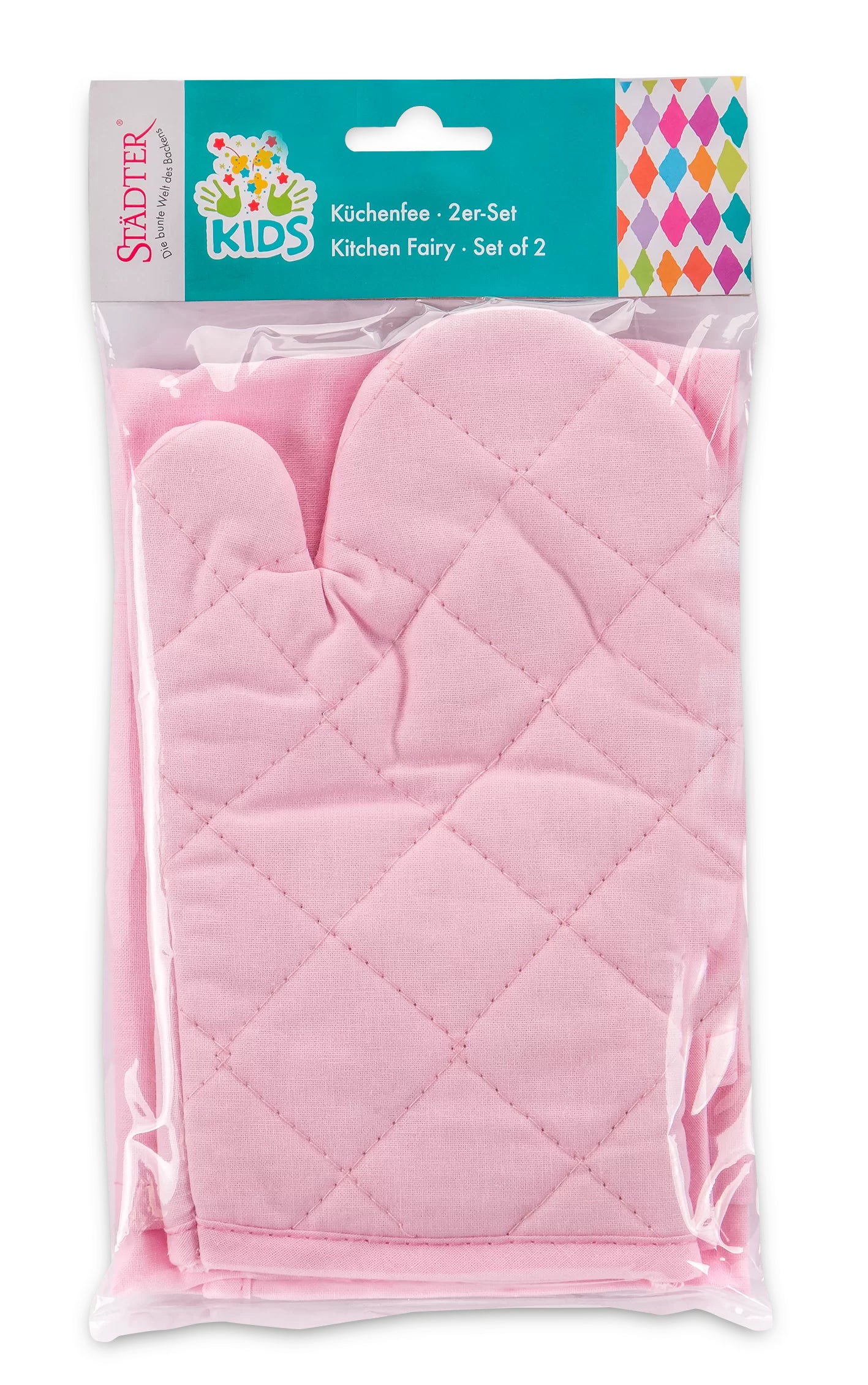 Städter Kochschürze 40 × 59,5 cm, Baumwolle, 2-teilig, Rosa