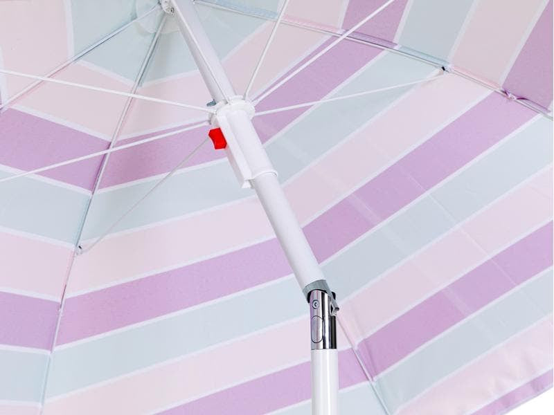 KOOR Sonnenschirm Lido – rund Ø 150 cm, faltbar, höhenverstellbar, mehrfarbig (hellorange, pink, mint), für Aussenbereich