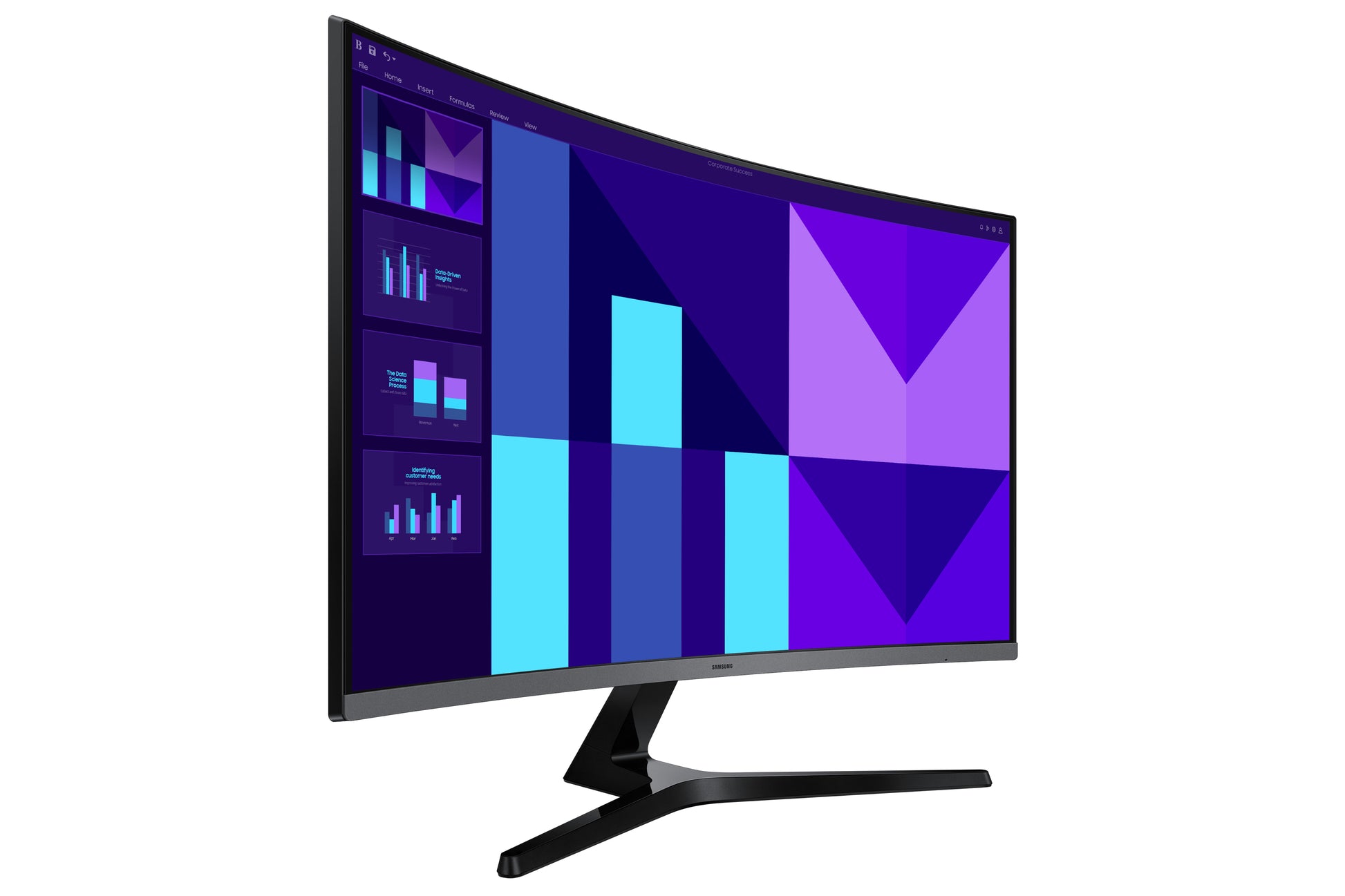 Samsung S39Gd – Monitor, 32" 1920 × 1080 (Full HD), VA, 100 Hz, 200 cd/m², Gebogen, VESA 75 × 75, Schwarz