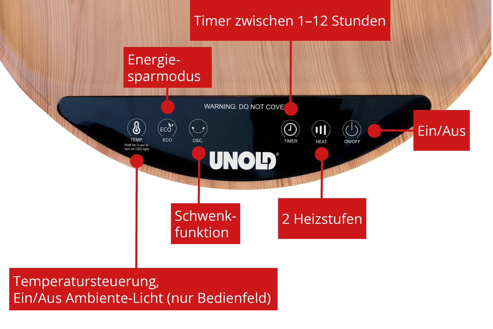 Unold Heizlüfter Henry 86545 – Keramik, 2000 W, bis 30m²