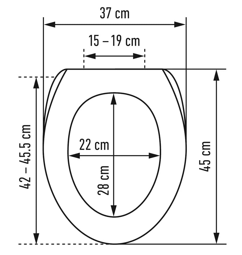 Diaqua Move – WC-Sitz – Duroplast, weiss, verlängert, mit Deckel, 37 × 45 cm