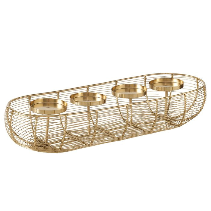 Boltze Kerzenständer – Metall, Schwarz – 18,5 × 10 × 52 cm