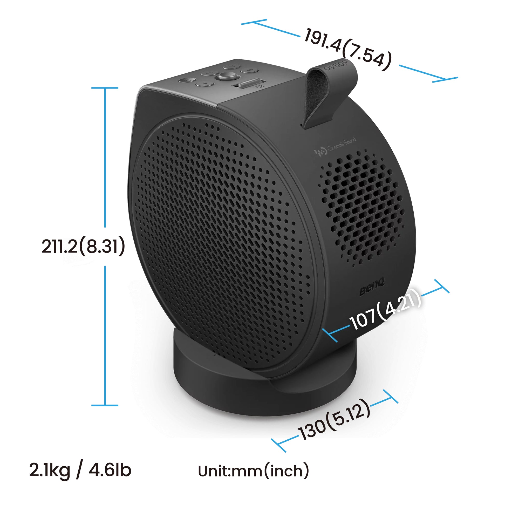 BenQ GV50P – Standard DLP Laser, Full HD (1080p), 500 ANSI Lumen, Android TV