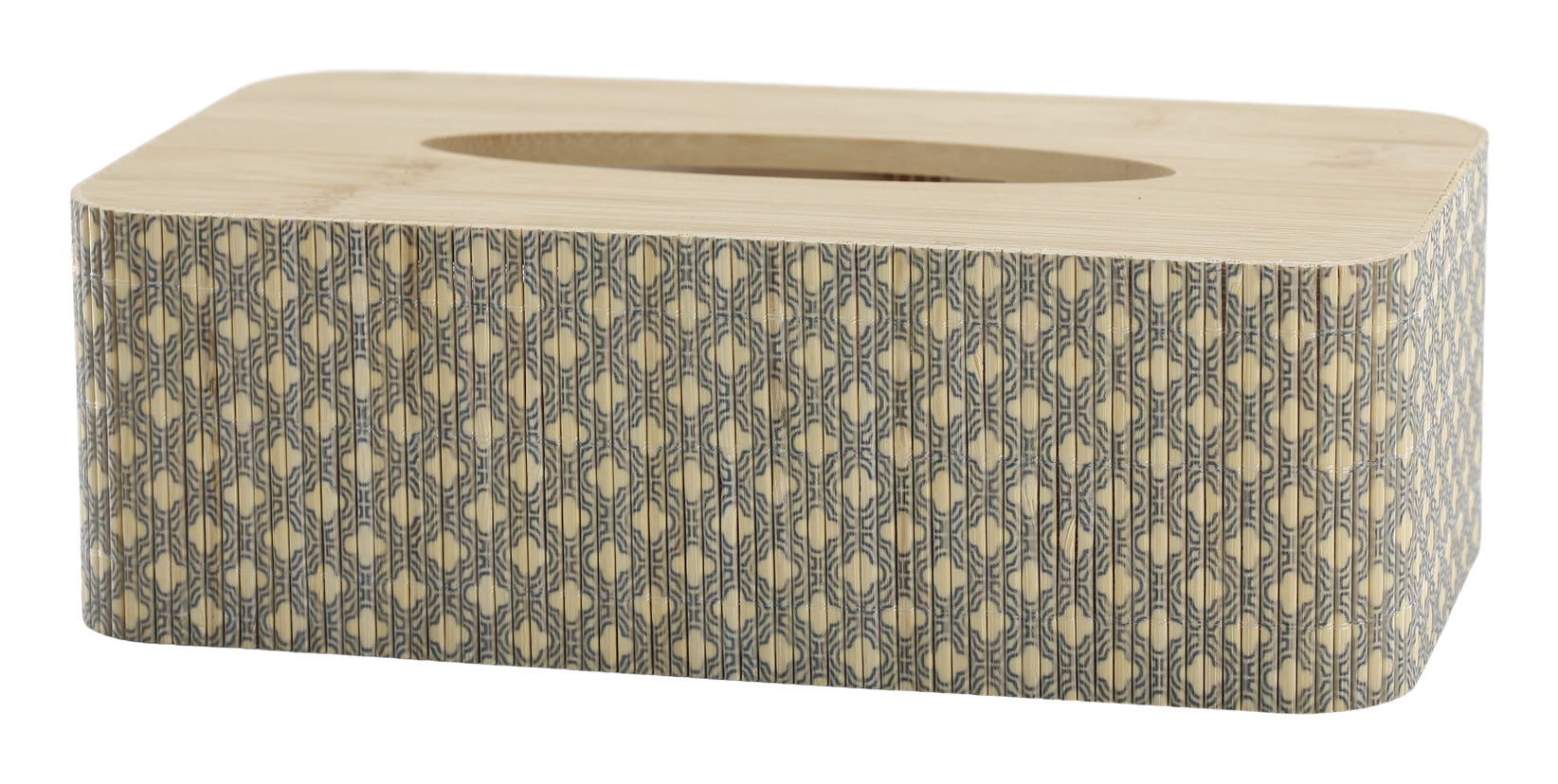 Chic Antique Amilly Aufbewahrungsbox – Bambus – Natur/Grün – 250 × 80 × 130 mm