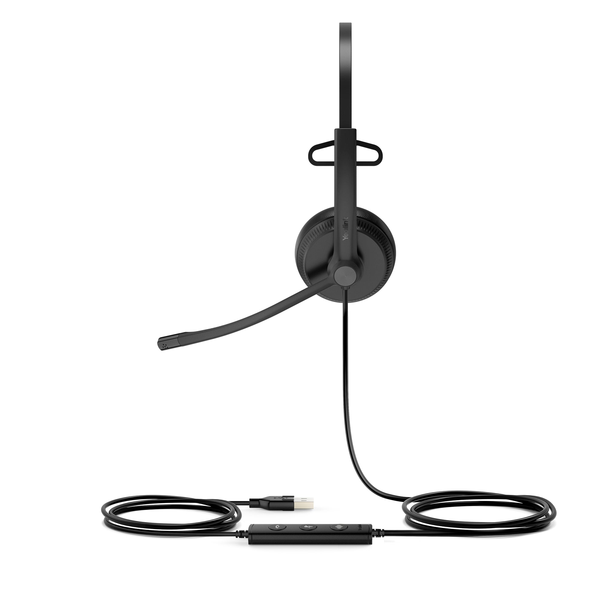 Yealink UH34 Mono UC Office-Headset – On-Ear, Mono, Kabelgebunden, USB-A, ANC, UC-optimiert, Schwarz