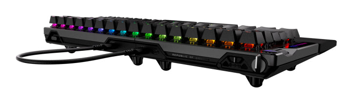 ASUS ROG Falcata – Gaming-Tastatur 75% – Mechanisch – USB & Bluetooth & 2,4 GHz – RGB – Ohne Ziffernblock