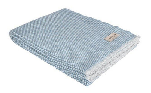 Eskimo Wohndecke – 130 × 180 cm, Wolle, Hellblau