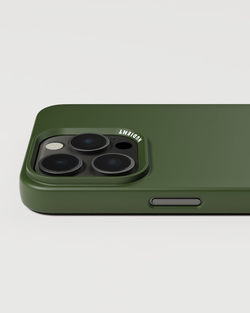 Nudient Thin Case – Backcover – für Apple iPhone 15 Pro Max, MagSafe, Silikon, Pine Green