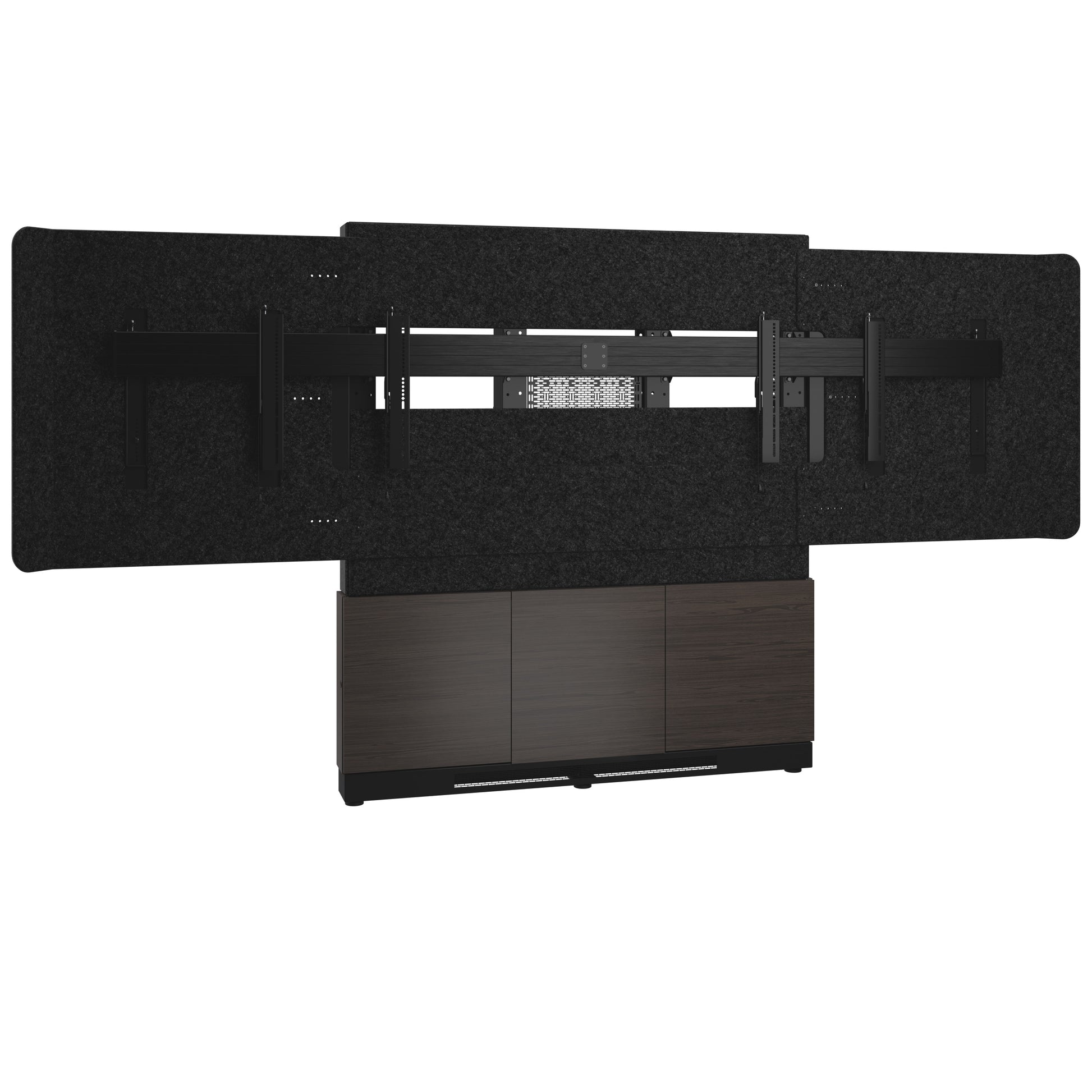 Middle Atlantic Digital-Signage-Stand – Boden-zu-Wand, 136 kg Tragkraft – Schwarz/Grau – FM-DS-6675FW-HA3B