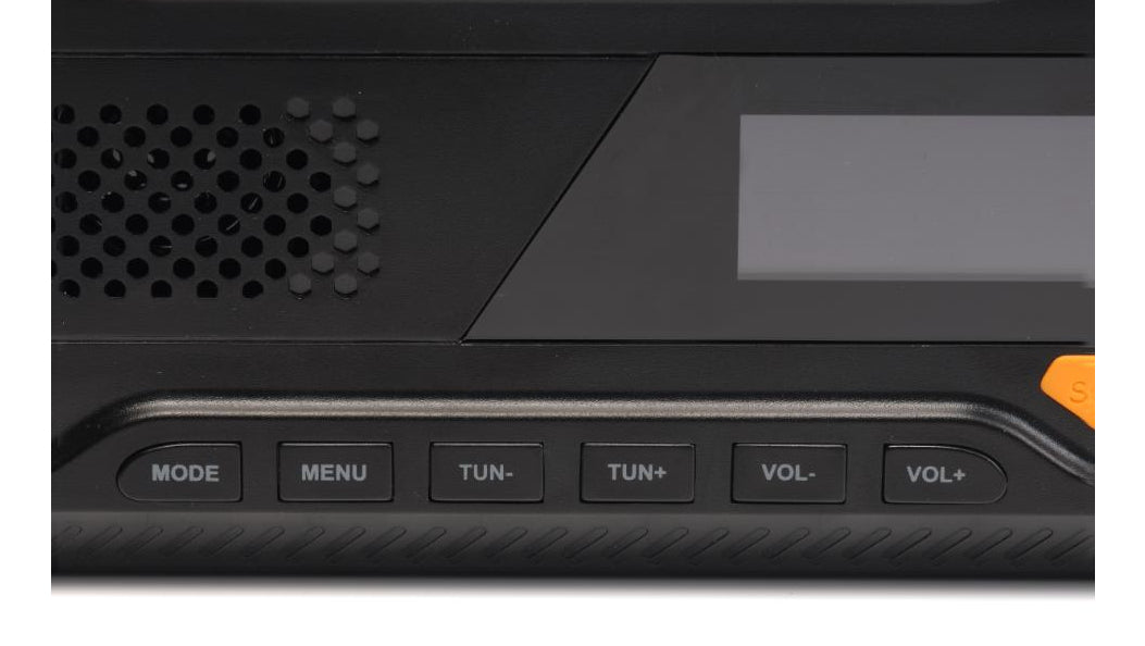 Denver SCD-2033 – Tragbares DAB+ Radio, UKW, Bluetooth 5.3, Powerbank, Akku 2'000 mAh, Solar/Dynamo – Schwarz