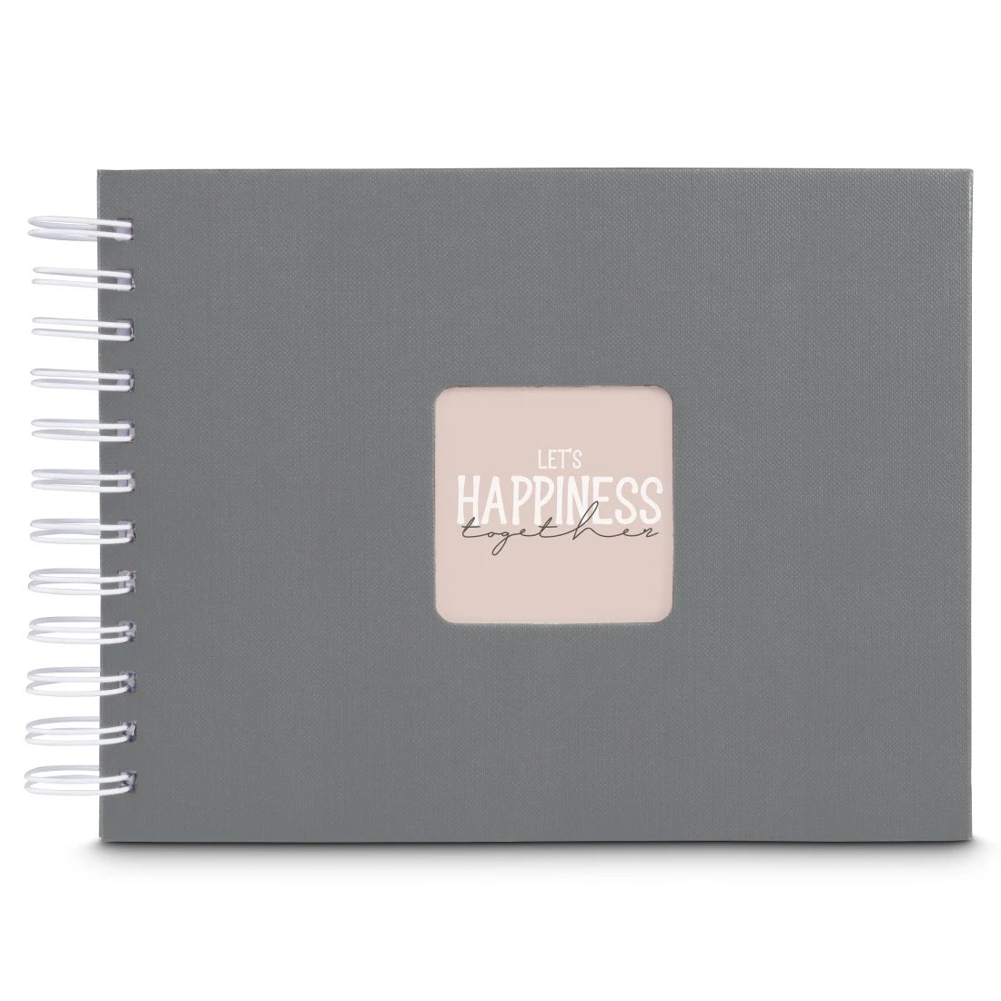 Hama Fotobuch, Spiralbindung, Weiss, 24 × 17,5 cm, Papier, Grau, mit Einstecktasche