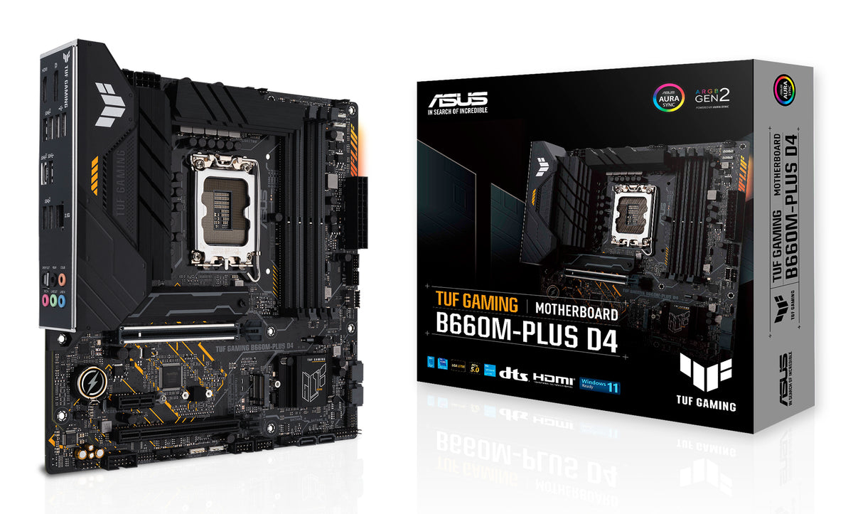 ASUS TUF GAMING B660M-PLUS D4 – Mainboard – LGA 1700, Intel B660, mATX, DDR4