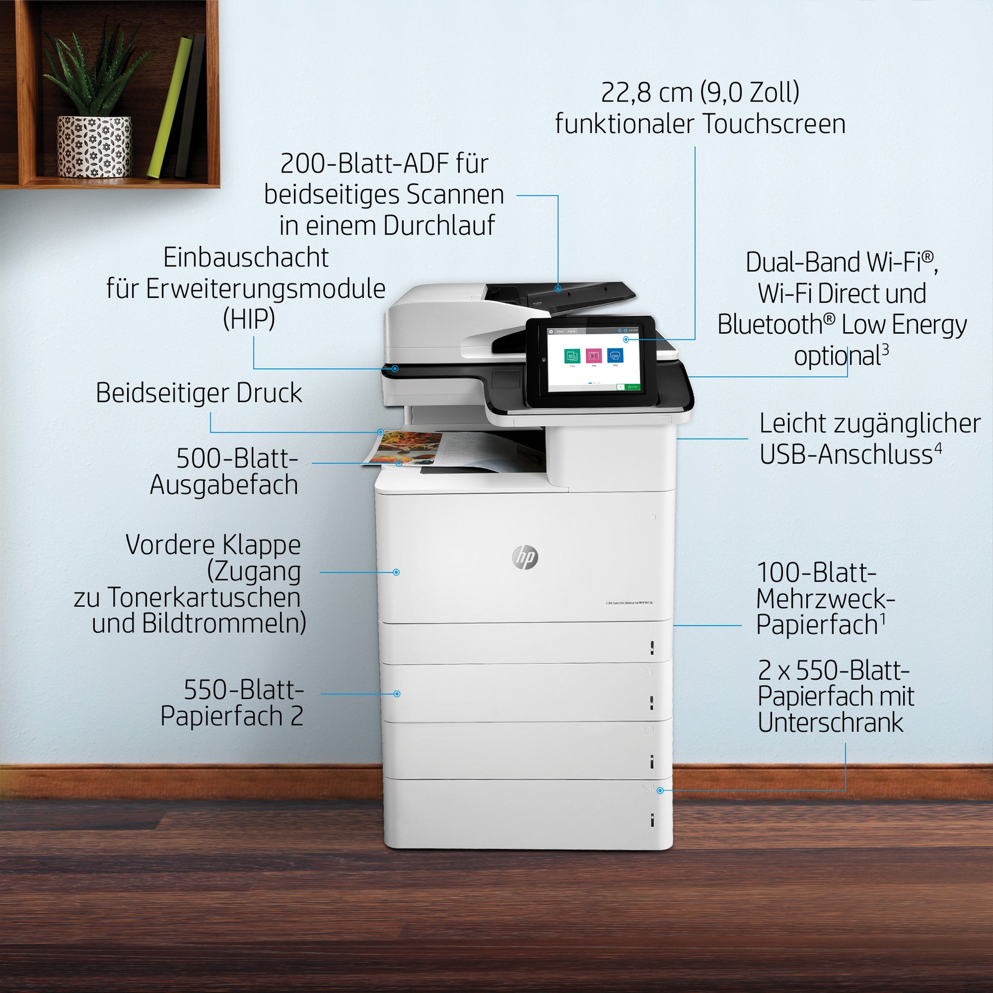 HP COLOR LASERJET ENT M776DN – Farbiges Laser-MFP