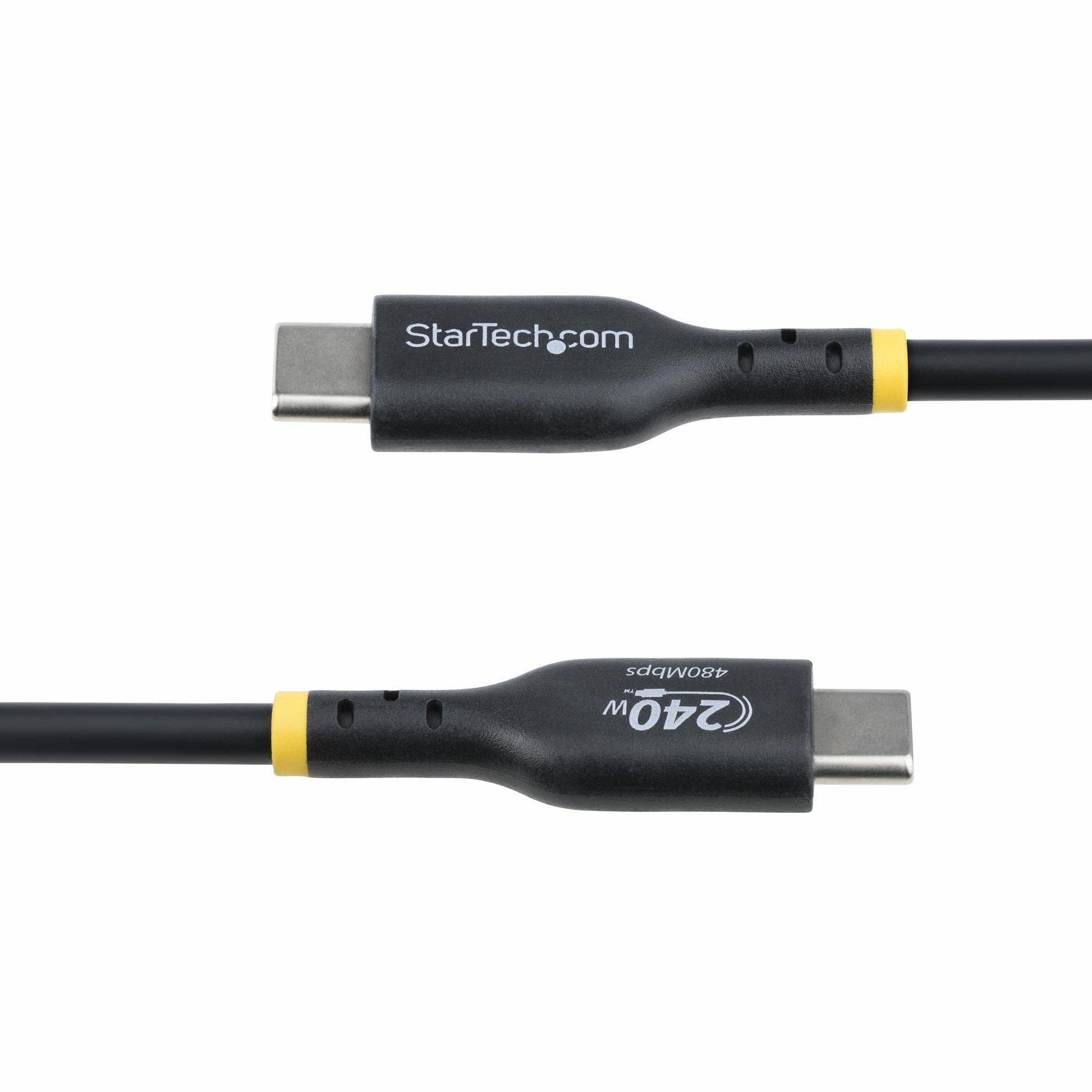 StarTech.com USB-C auf USB-C Kabel – USB 2.0 (480 Mbit/s) – 4 m – PD 240 W – TPE-Mantel – Schwarz