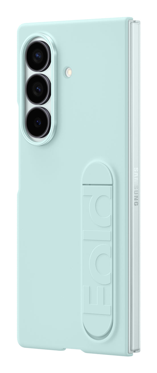 Samsung Backcover – für Samsung Galaxy Z Fold7, mit Ständer, Silikon, Mint