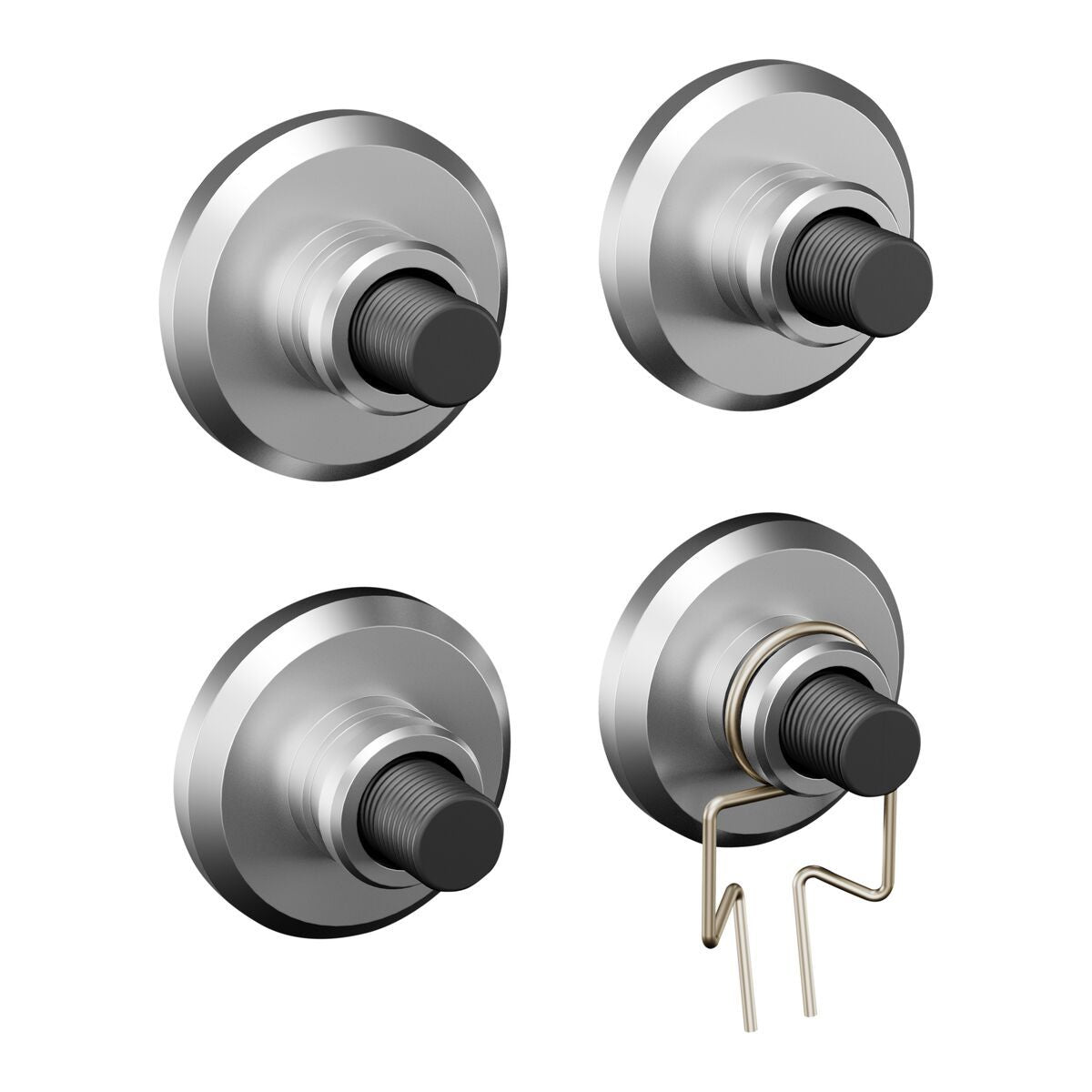 Vogel's Magnetleiste PLA 9305 – Schwarz, 4er-Pack