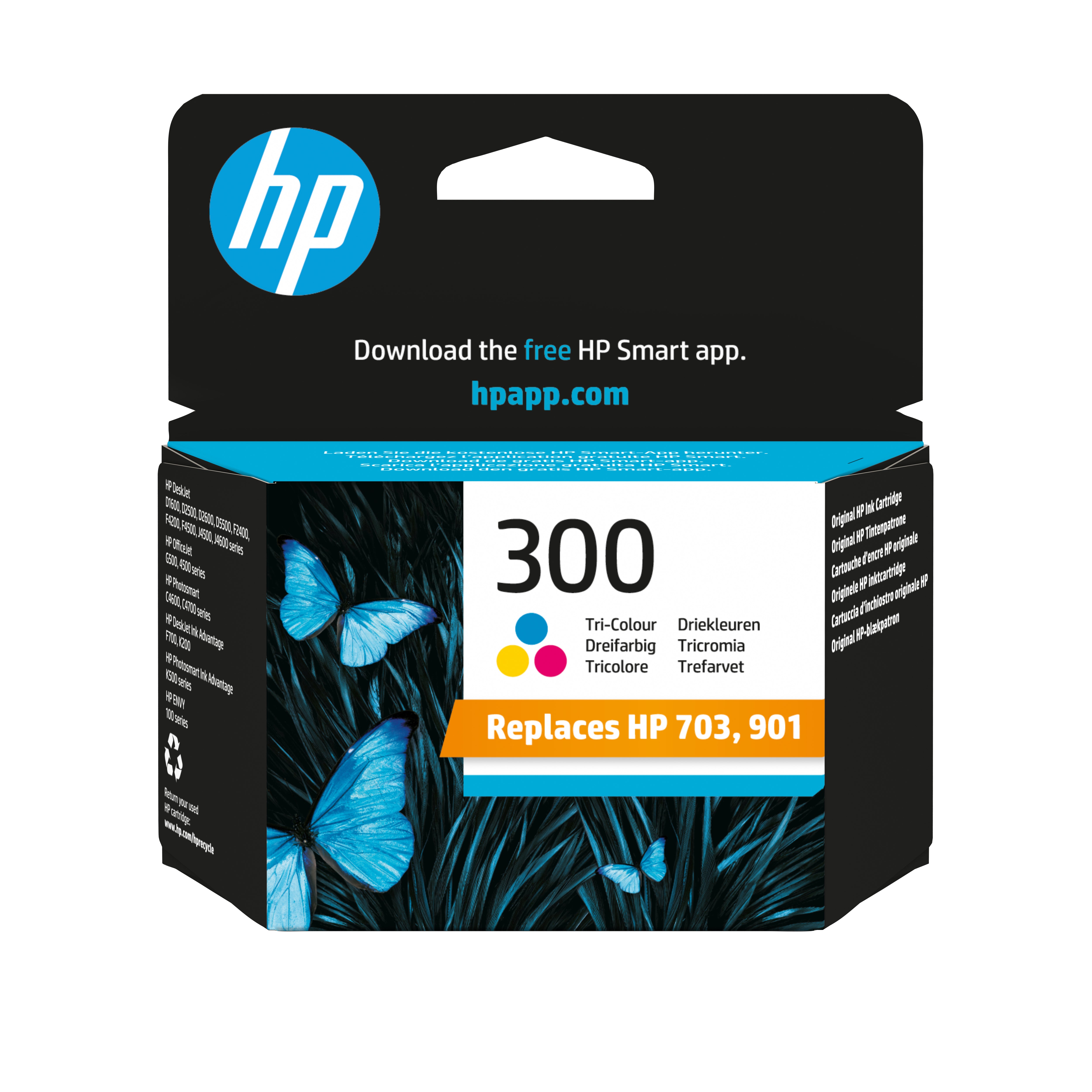 HP 300 Dreifarbig Tintenpatrone (Original) – 165 Seiten – für HP 300