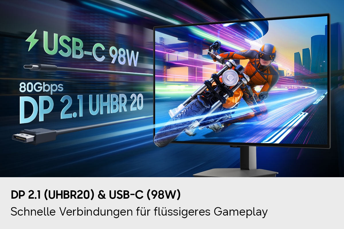 Samsung Odyssey G80HF – 32", 3840 × 2160 (4K), OLED, 240 Hz, USB-C 98 W, DisplayHDR True Black 500