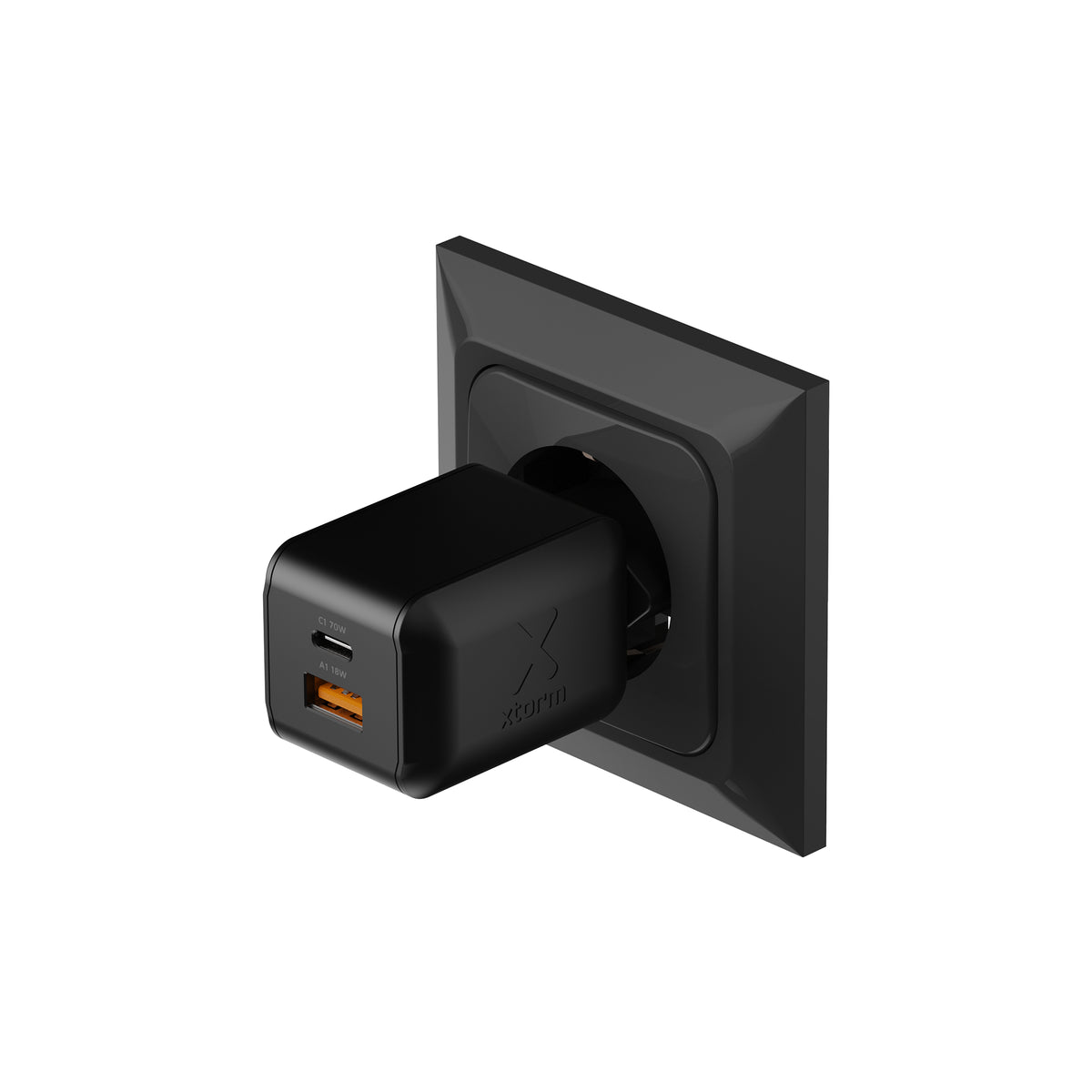 Xtorm XECNG701 USB-Ladegerät 70 W – USB-C×1, USB-A×1 – PD, QC 3.0, GaN