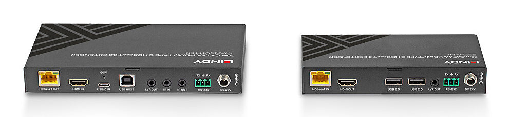 Lindy 38346 – AV-Sender & -Empfänger – 4K UHD (3840×2160), HDMI – für Cat6a, bis 70 m – Schwarz, Metall