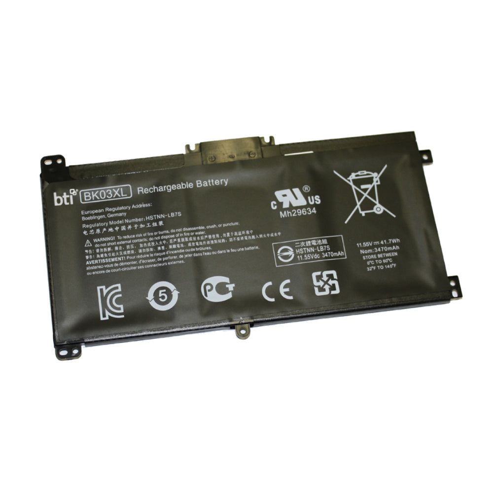 BTI Notebook-Akku – für HP – 42 Wh, 11,55 V (3 Zellen) – Schwarz