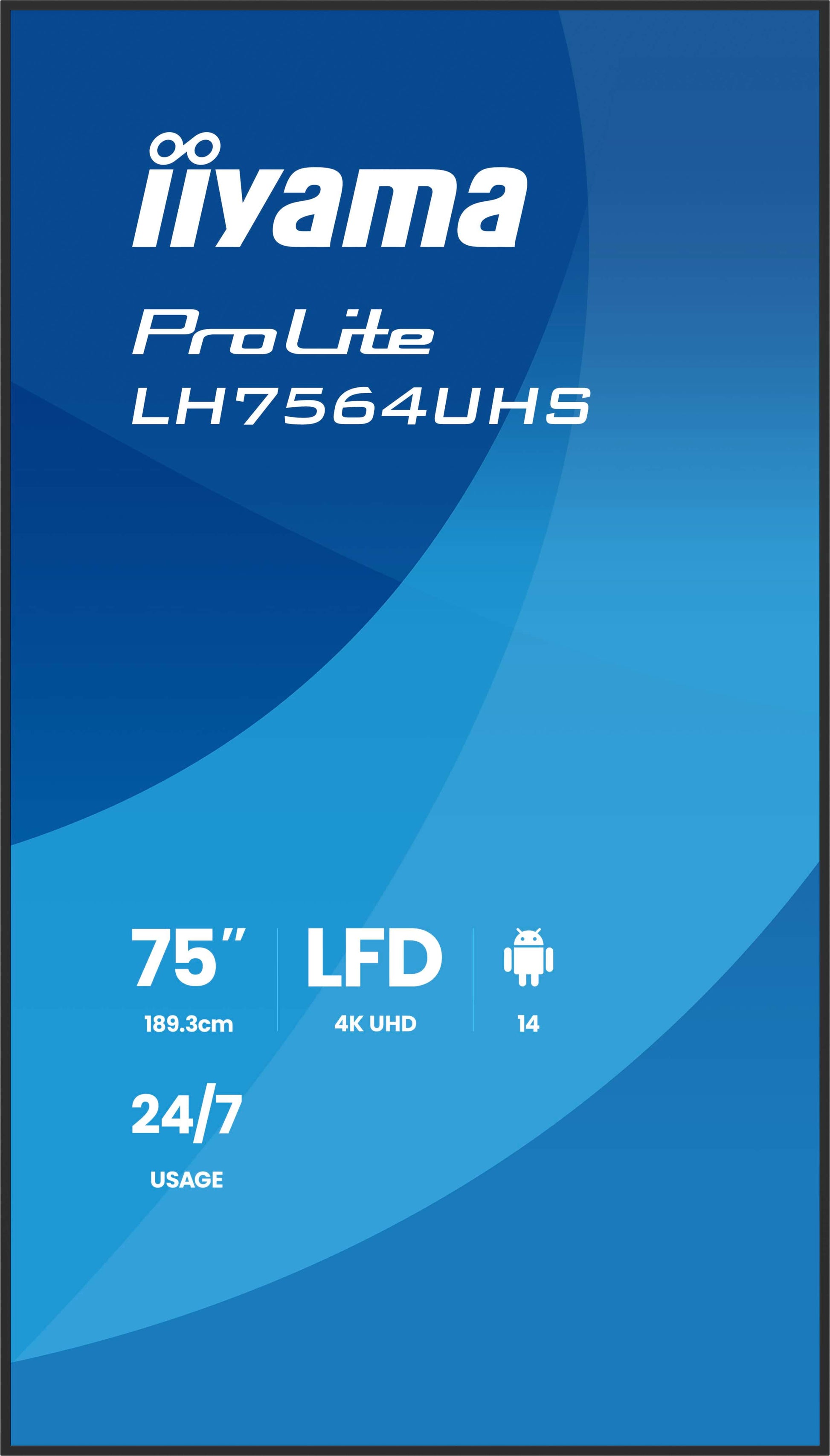 iiyama ProLite – Signage-Display, 75", Ultra HD 4K, 500 cd/m², VA