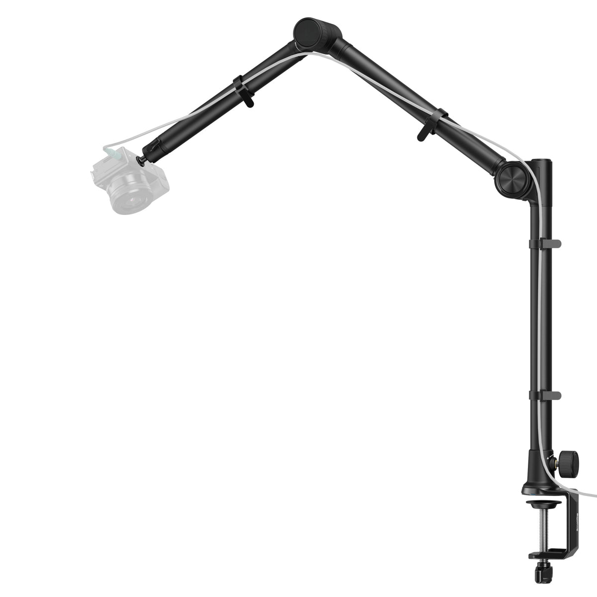 SmallRig 4324 Tischhalterung – 2 kg, höhenverstellbar, Kabelführung – für Geräte mit 1/4"-Gewinde – Schwarz