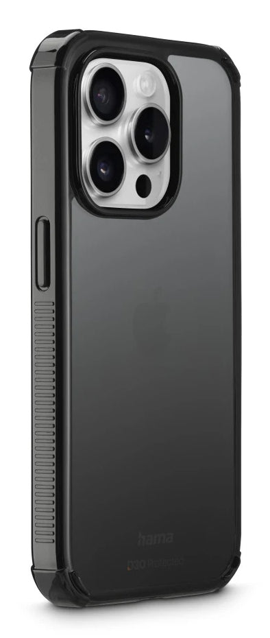 Hama Extreme Protect Backcover – für Apple iPhone 15 Pro, PC, Schwarz, kabelloses Laden