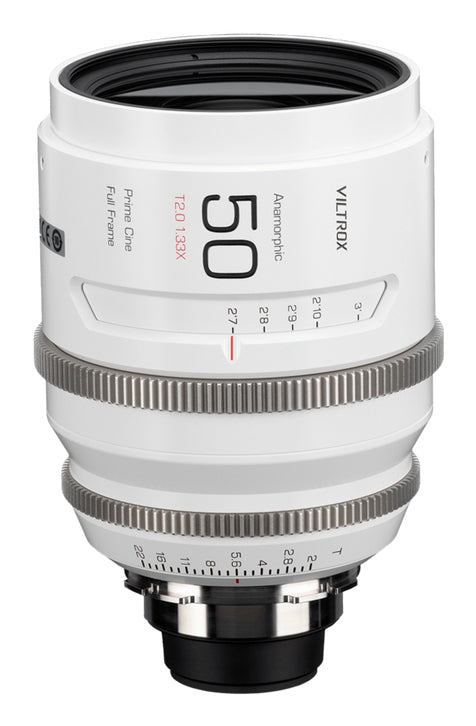 VILTROX 50 mm T2,0 1,33× Anamorphotisches Objektiv – für Sony E-Mount – Vollformat, manuell, Weiss