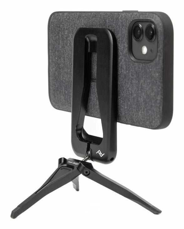 Peak Design Mobiles Stativ – Tisch-/Innenbereich-Ständer – faltbar, Aluminium, 76 g – für Smartphones – Schwarz
