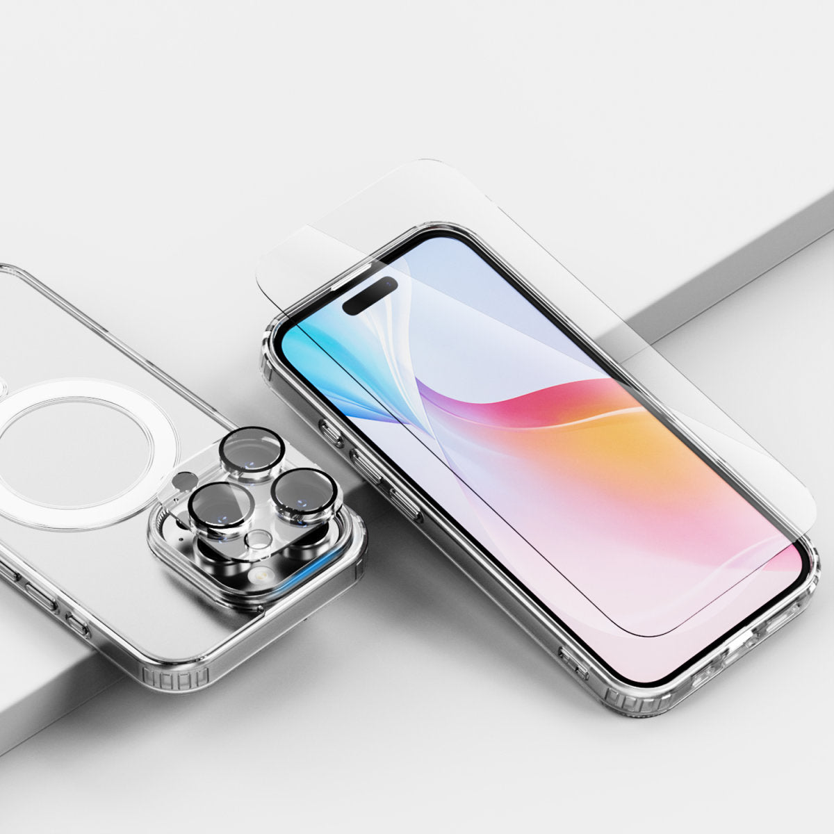4smarts Backcover – für Apple iPhone 16 Pro Max, MagSafe, Gehärtetes Glas+TPU, Transparent