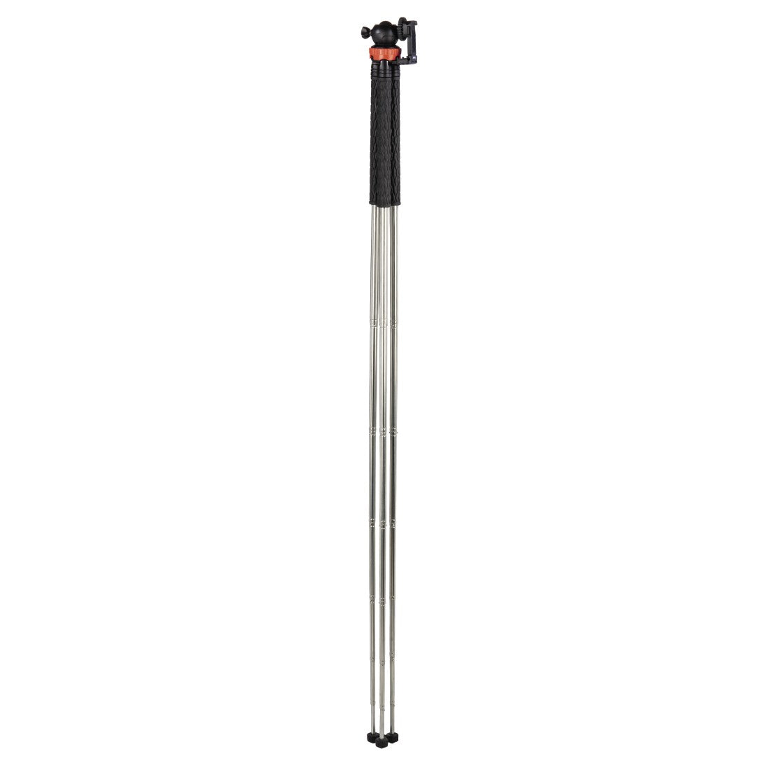 Hama Traveller Pro Stativ – bis 105 cm – für Smartphones (4,8–9,5 cm), GoPro, Kameras mit 1/4" Gewinde – Rot