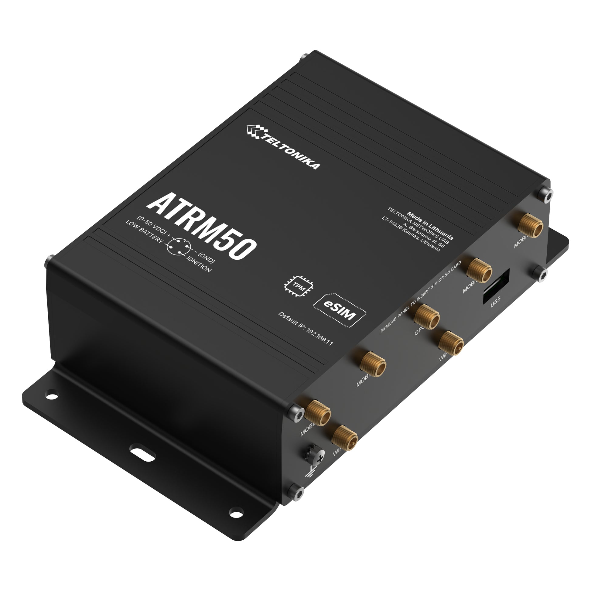 Teltonika ATRM50 – LTE/5G-Router, 5G, Wi-Fi 5, Dual-Band (2,4/5 GHz), bis 867 Mbit/s, Dual-SIM, Cat 19