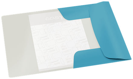 Leitz Cosy Eckspannermappe A4 – 3 Klappen, Gummiband, Karton, Blau, bis 150 Blatt